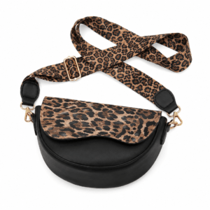 sac banane léopard chic noir