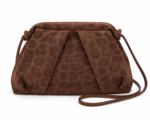 Sac bandoulière léopard femme café en polyester
