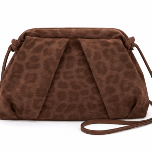 Sac bandoulière léopard femme café en polyester