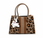 Sac à main bandoulière léopard femme marron en polyester