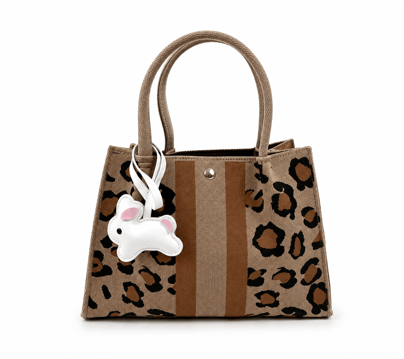 Sac à main bandoulière léopard femme marron en polyester