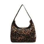 Sac bandoulière léopard femme marron