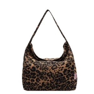 Sac bandoulière léopard femme marron