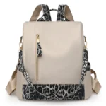 Sac Léopard Femme Chic Blanc Noir