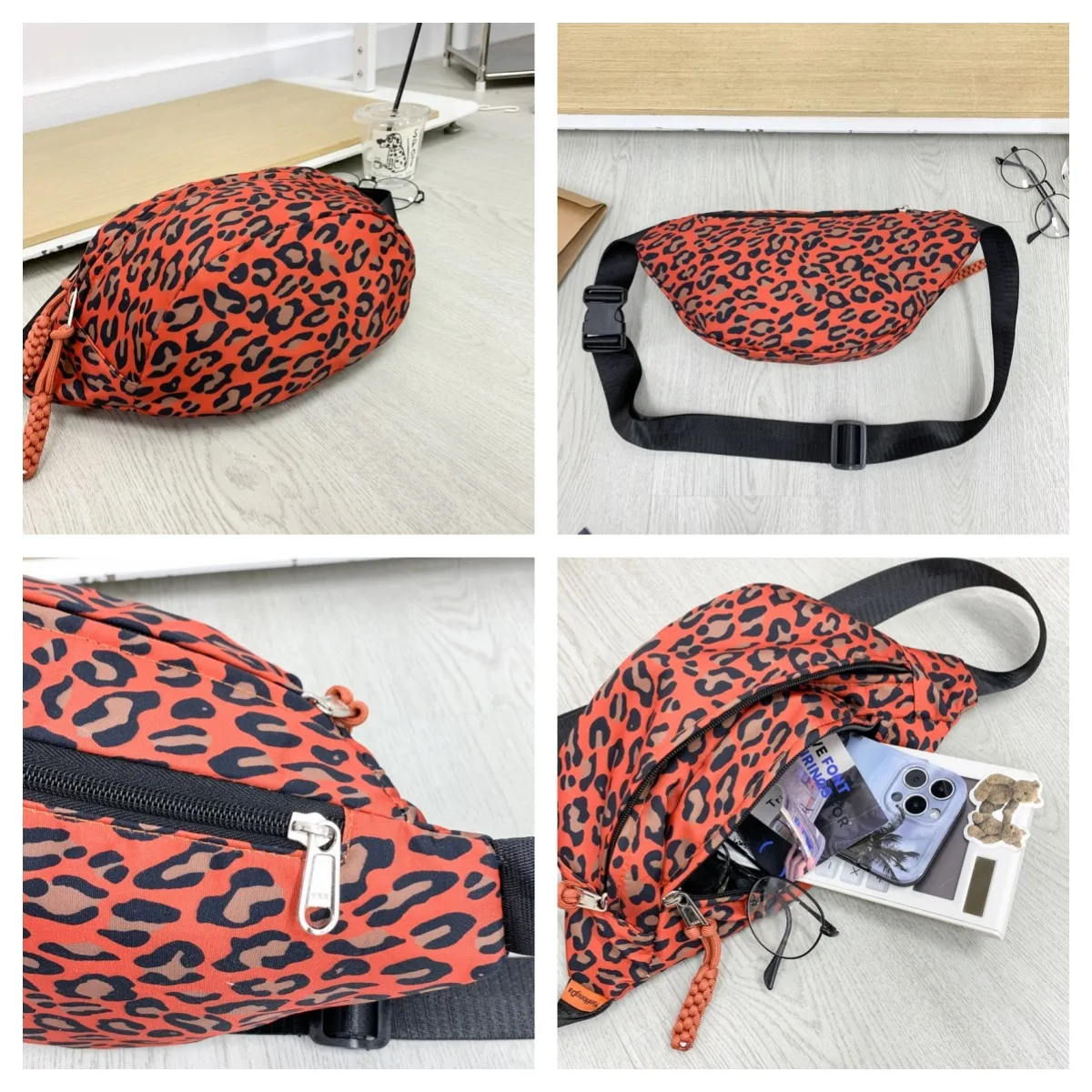 sac audacieux léopard rouge