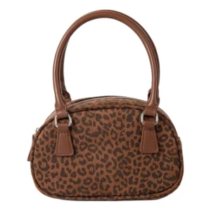 sac a main léopard marron