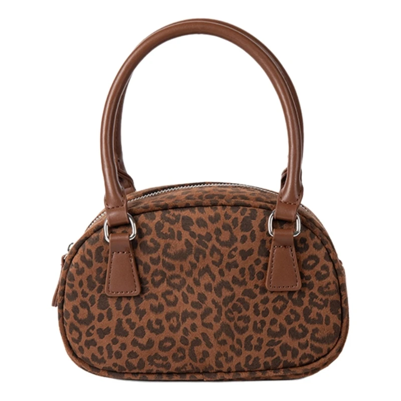 sac a main léopard marron