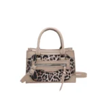 Petit Sac a Main Léopard Blanc créme