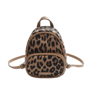 Petit Sac à Dos Léopard Femme