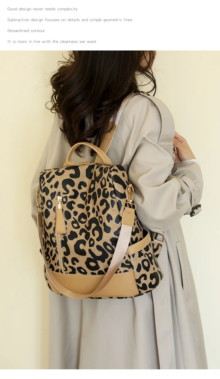sac à dos imprimé léopard