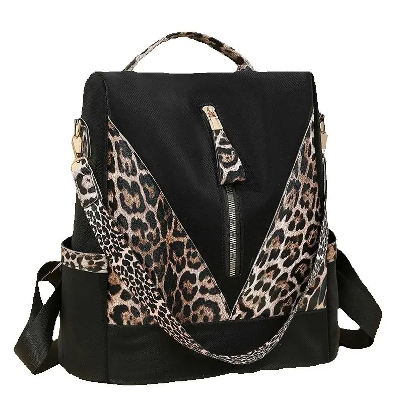Sac a Dos Léopard Femme Chic Noir – Image 2