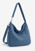 Sac bandoulière léopard unisexe bleu en polyester