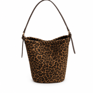 Sac à main bandoulière léopard femme marron en cuir