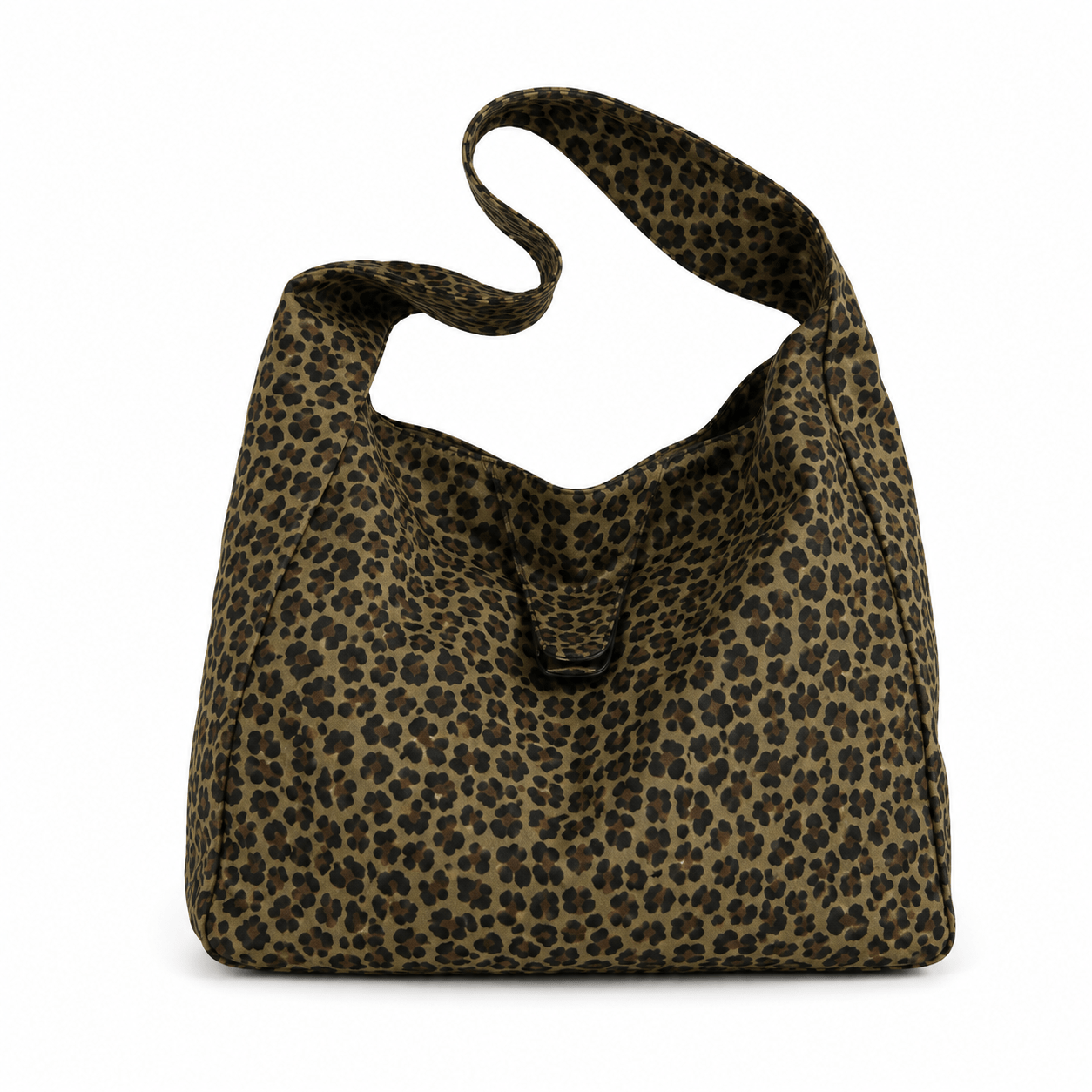 Sac cabas léopard unisexe kaki en polyester