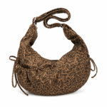 Sac bandoulière léopard unisexe marron en polyester