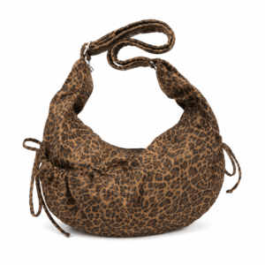 Sac bandoulière léopard unisexe marron en polyester