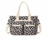 Sac de sport léopard unisexe blanc – fermeture zippée