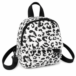 sac à dos léopard blanc