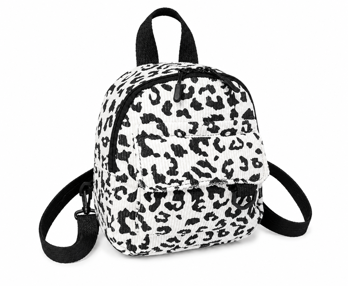sac à dos léopard blanc