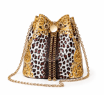 Sac bandoulière léopard femme marron en polyester