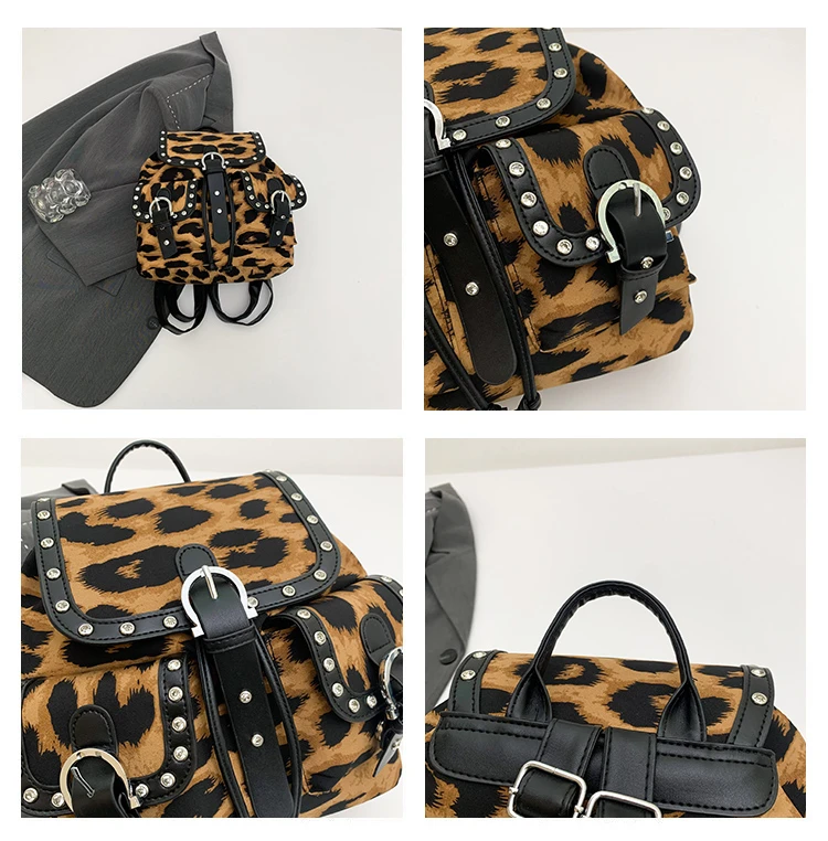 Sac à dos léopard chic