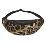 Sac banane léopard unisexe marron en polyester