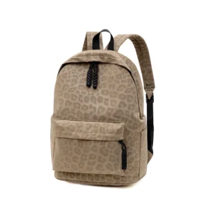 sac a dos léopard marron clair