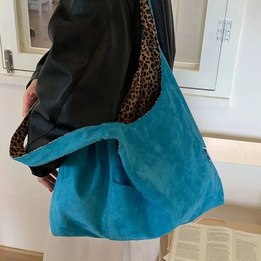 Sac cabas léopard femme marron en toile polyester – avec poche intérieure pour téléphone – Image 3