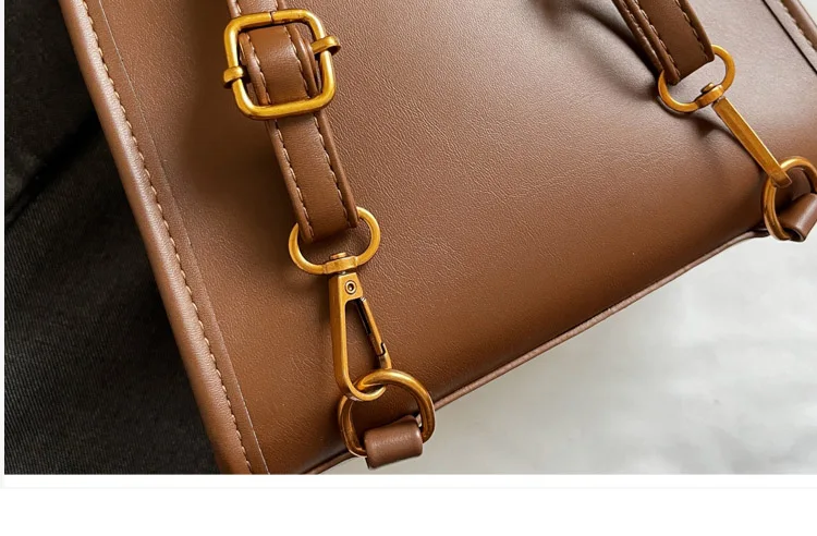 Sac à dos léopard femme marron en polyester – Image 3
