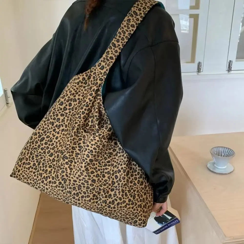 Sac cabas léopard femme rose en toile polyester – avec poche intérieure pour téléphone – Image 2