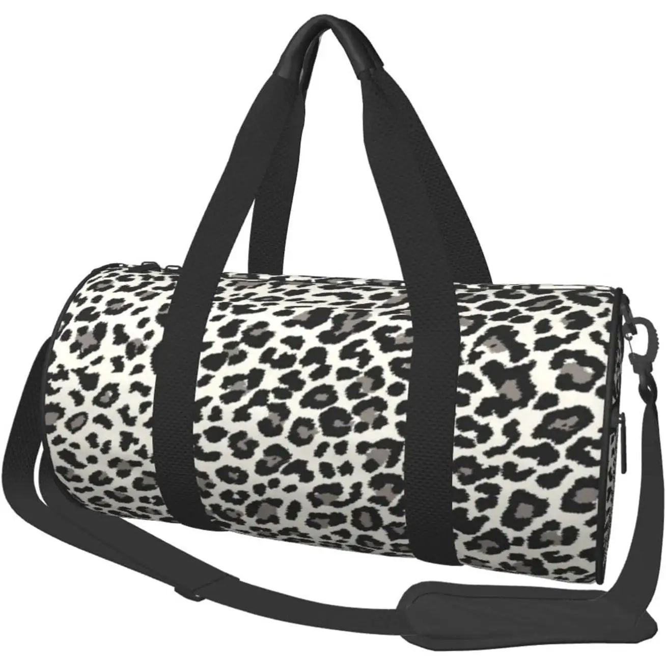 sac de sport léopard blanc gris