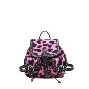 sac a dos léopard rose