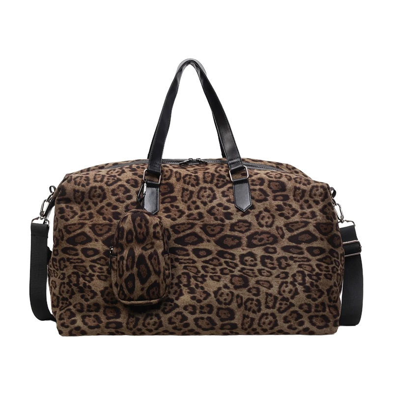 sac de sport léopard kaki