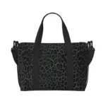 Sac de sport léopard unisexe noir en polyester