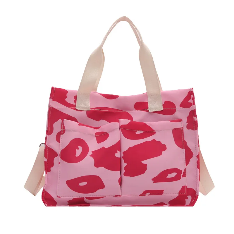 Sac de sport léopard unisexe rose – fermeture zippée
