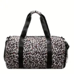 sac de sport léopard blanc marron