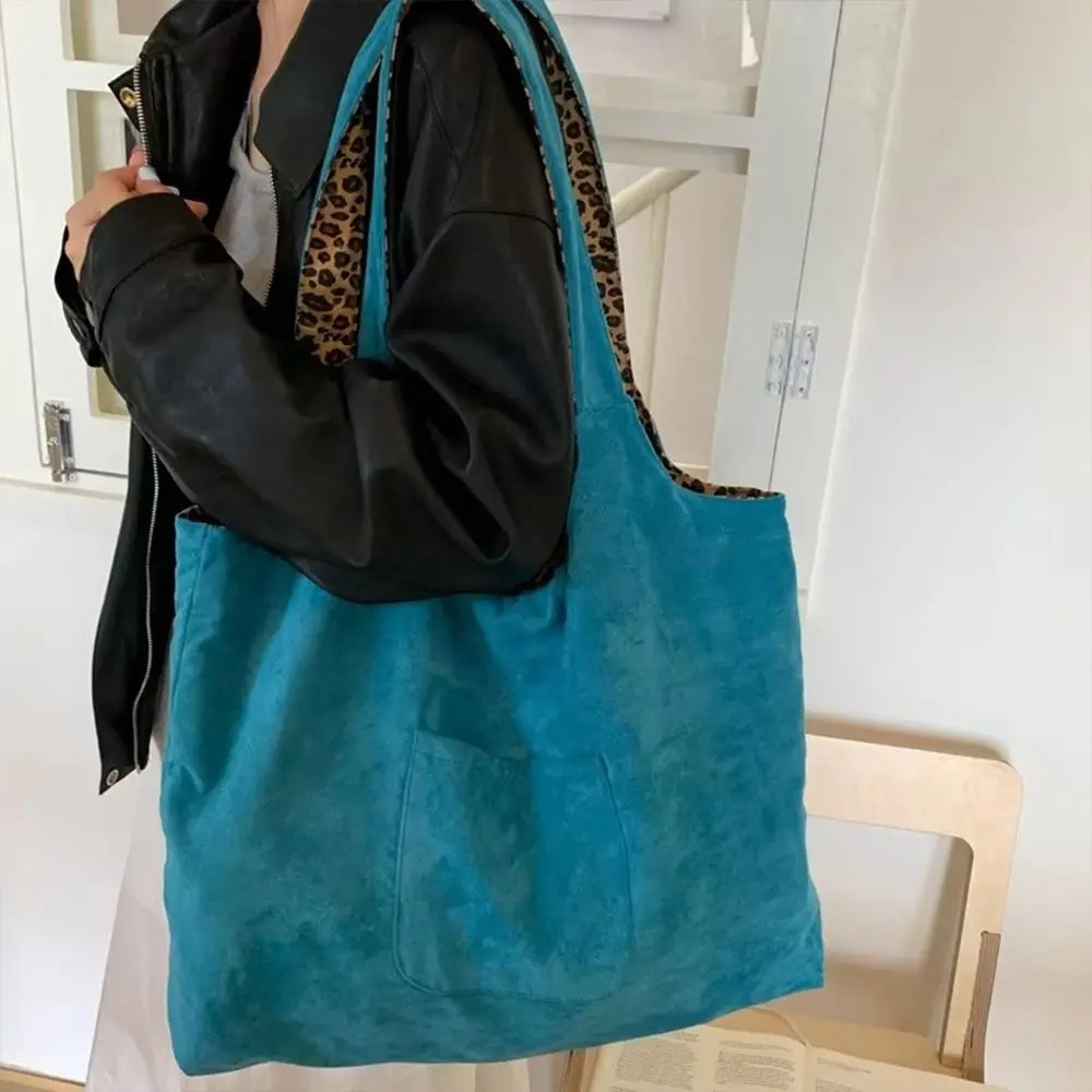 Sac cabas léopard femme marron en toile polyester – avec poche intérieure pour téléphone – Image 2