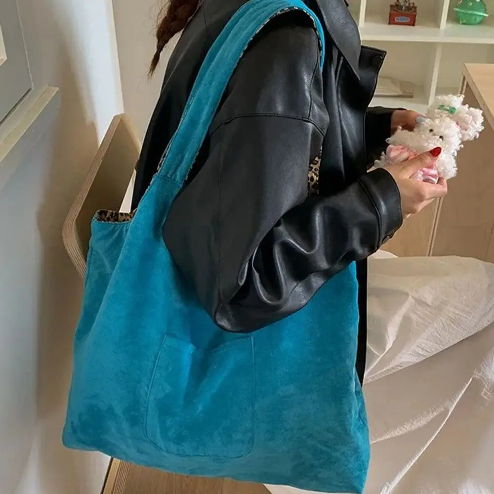 Sac cabas léopard femme marron en toile polyester – avec poche intérieure pour téléphone – Image 5