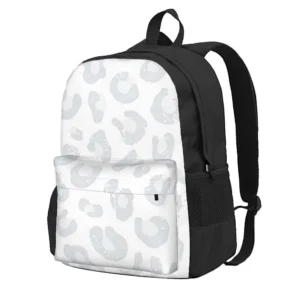 Sac à dos léopard unisexe blanc