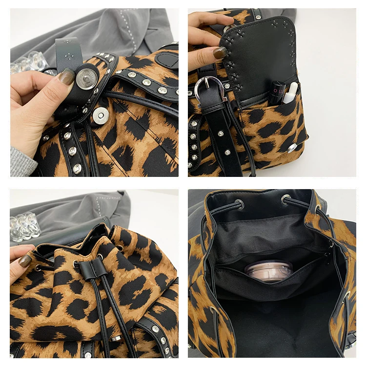 Élégant sac léopard