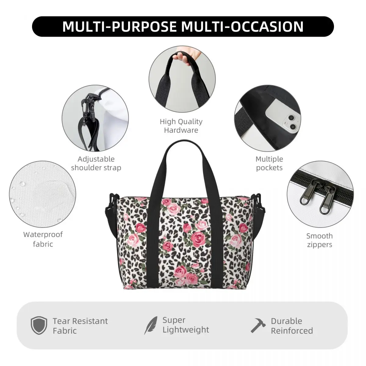 sac sportif blanc et rose