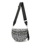 sac banane léopard blanc noir