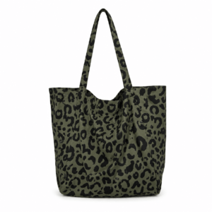 sac cabas léopard vert